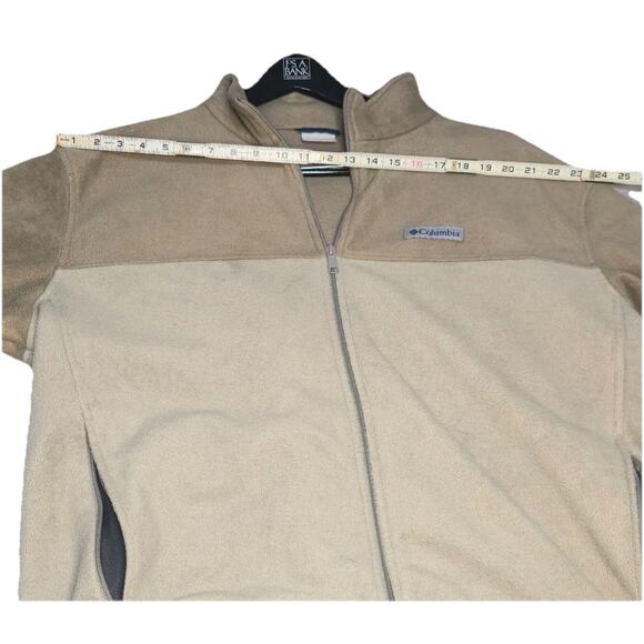 Men’s Columbia Polarfleece Jacket, Full Zip, Khaki Tan Brown, Size 2XL - Picture 5 of 7